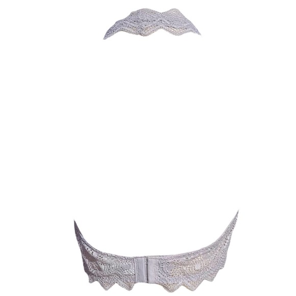 Felina Lavender Lace Halter Style Bralette SZ L (34B) - Picture 4 of 7